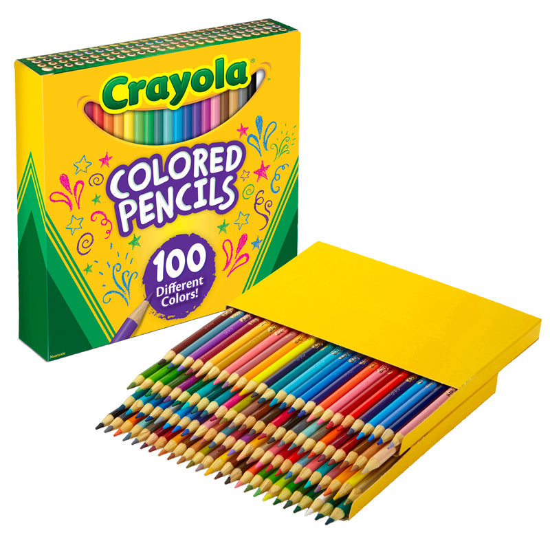 4128 CRAYOLA COLORED PENCILS 100 COLORS - Factory Select